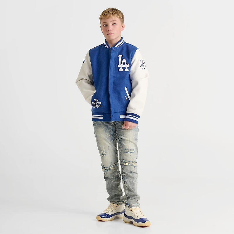 Big Kids' Pro Standard Los Angeles Dodgers MLB Wool Varsity Jacket