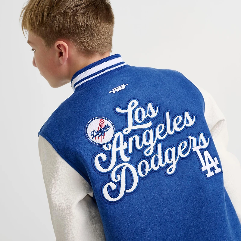 Big Kids' Pro Standard Los Angeles Dodgers MLB Wool Varsity Jacket