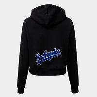 Women's Pro Standard Los Angeles Dodgers MLB Classic Fleece Cropped Pullover Hoodie