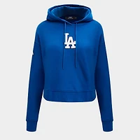 Women's Pro Standard Los Angeles Dodgers MLB Classic Fleece Cropped Pullover Hoodie