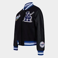 Women's Pro Standard Los Angeles Dodgers MLB Mashup Rib Wool Varsity Jacket