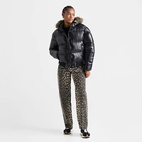 Women's DAILYSZN Auden Fur High-Shine Hooded Puffer Jacket