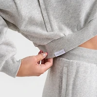 Women's DAILYSZN Fleece Cropped Full-Zip Hoodie