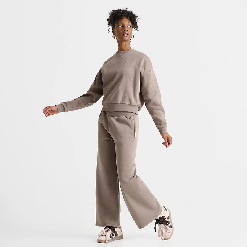 Women's DAILYSZN Fleece Wide Leg Jogger Pants