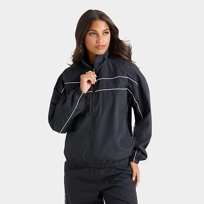 Women's DAILYSZN Weather-Resistant Piped Woven Full-Zip Jacket