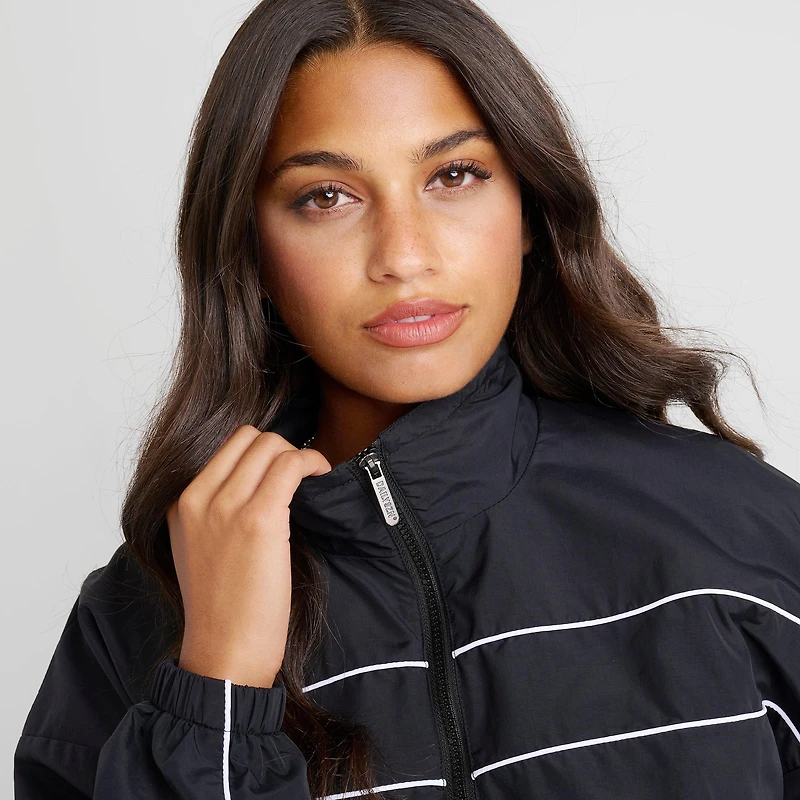 Women's DAILYSZN Weather-Resistant Piped Woven Full-Zip Jacket