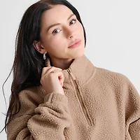 Women's DAILYSZN Sherpa Quarter-Zip Sweatshirt