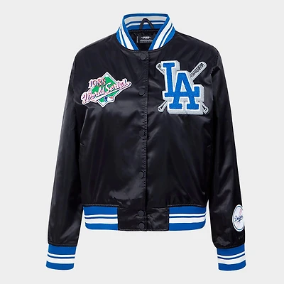 Women's Pro Standard Los Angeles Dodgers MLB Mash Up Rib Satin Jacket
