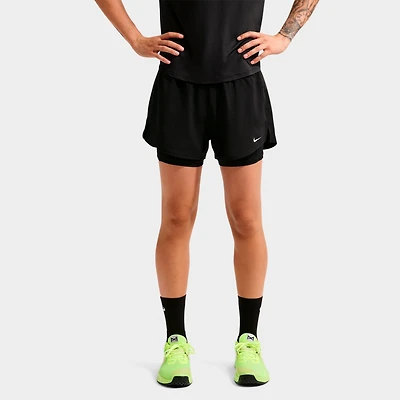 Women's Nike One Fitted Dri-FIT High-Waisted 3-Inch 2-in-1 Shorts