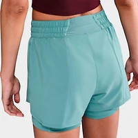 Women's Nike One Fitted Dri-FIT High-Waisted 3-Inch 2-in-1 Shorts