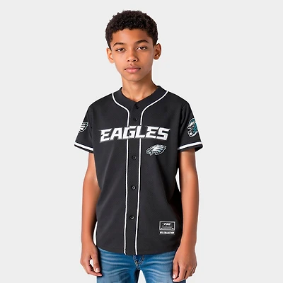 Big Kids' Pro Standard Philadelphia Eagle NFL Mesh Button Down Shirt