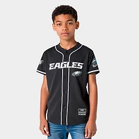 Big Kids' Pro Standard Philadelphia Eagle NFL Mesh Button Down Shirt