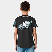 Big Kids' Pro Standard Philadelphia Eagle NFL Mesh Button Down Shirt