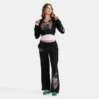 Women's Ed Hardy Tiger Fleece Full-Zip Hoodie