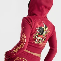 Women's Ed Hardy Eagle Tiger Fleece Full-Zip Hoodie
