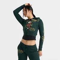 Women's Ed Hardy Sacred Heart Fleece Full-Zip Hoodie