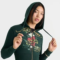 Women's Ed Hardy Sacred Heart Fleece Full-Zip Hoodie