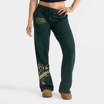 Women's Ed Hardy Sacred Heart Fleece Jogger Pants