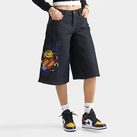 Women's Ed Hardy Eternal Love Long Denim Jorts