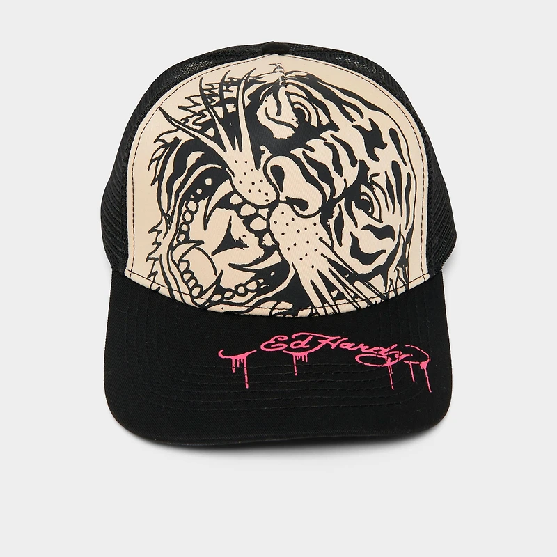 Ed Hardy Tiger Outline Trucker Hat