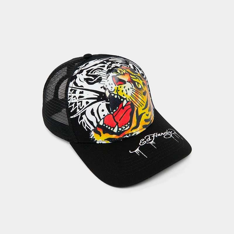 Ed Hardy Tiger Head Trucker Hat