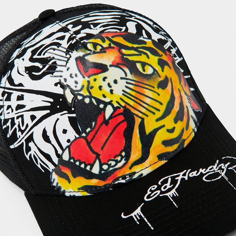 Ed Hardy Tiger Head Trucker Hat