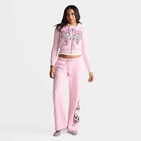 Women's Ed Hardy Leopard Full-Zip Fleece Hoodie