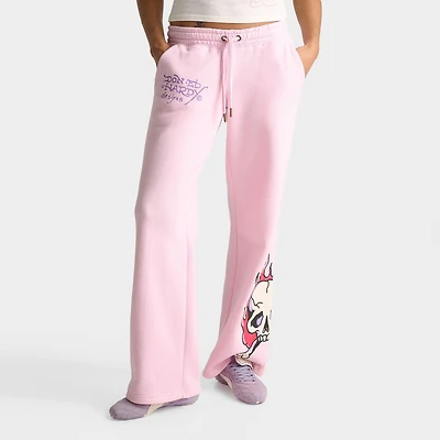 Women's Ed Hardy Leopard Fleece Jogger Pants