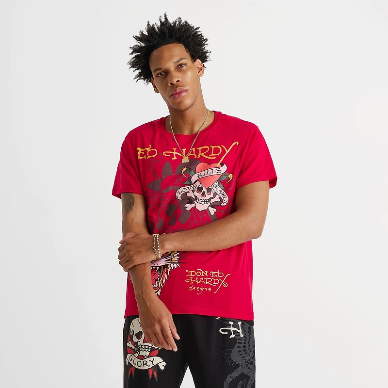 Men's Ed Hardy Tiger Skull Graphic T-Shirt