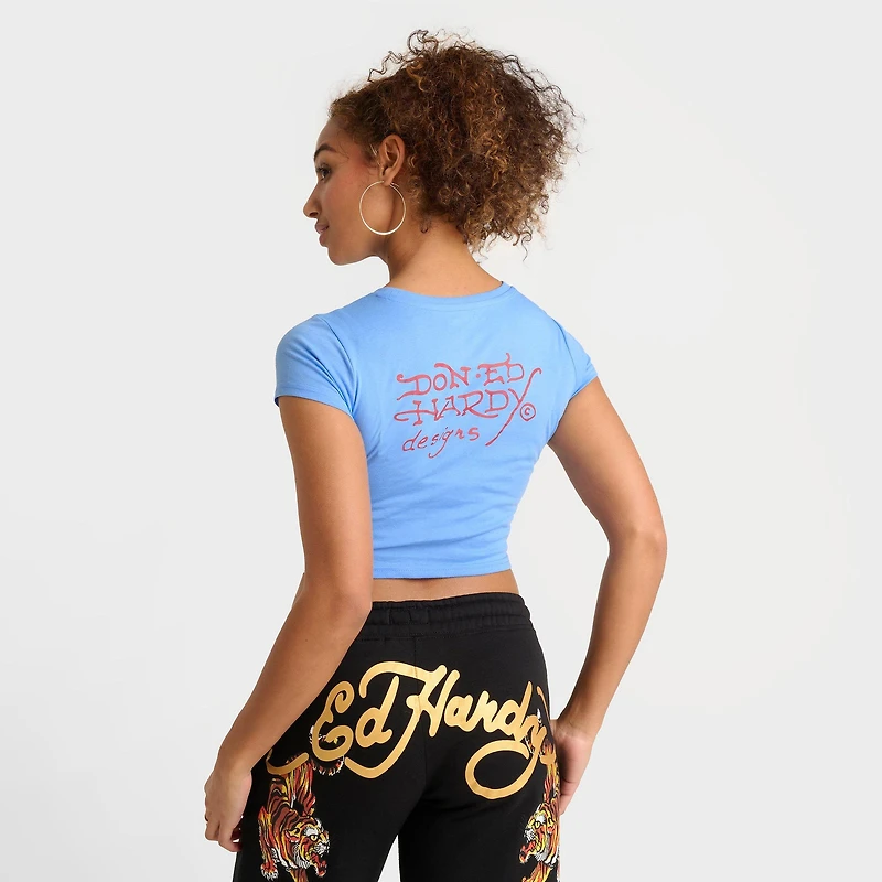 Women's Ed Hardy Devil Panther Baby T-Shirt