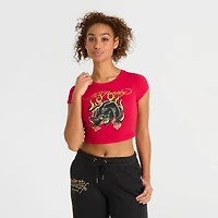 Women's Ed Hardy Panther Flame Baby T-Shirt