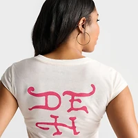 Women's Ed Hardy Rhinestone Panther Cap T-Shirt