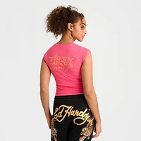 Women's Ed Hardy Love Kills Slowly Capped-Sleeve Baby T-Shirt