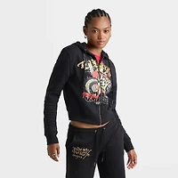 Women's Ed Hardy Heart Snake Fleece Full-Zip Hoodie