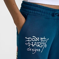 Women's Ed Hardy "Love Kills Slowly" Skull Fleece Jogger Pants