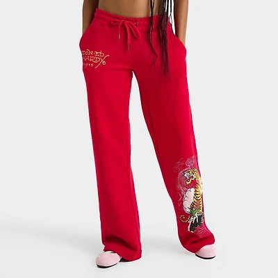 Women's Ed Hardy Mountain Tiger Fleece Jogger Pants