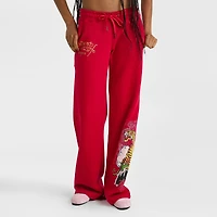 Women's Ed Hardy Mountain Tiger Fleece Jogger Pants