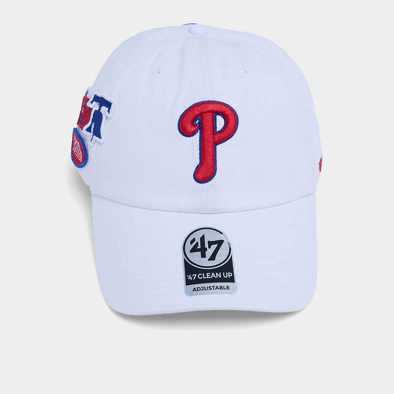 '47 Philadelphia Phillies MLB Badges Clean Up Strapback Hat
