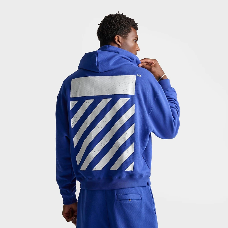 Men's L/AB c/o Off-White Diagonal Fleece Pullover Hoodie
