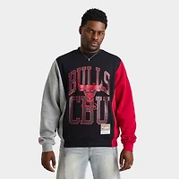 Men's Mitchell & Ness Chicago Bulls NBA Split Crewneck Sweatshirt