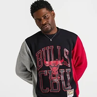 Men's Mitchell & Ness Chicago Bulls NBA Split Crewneck Sweatshirt