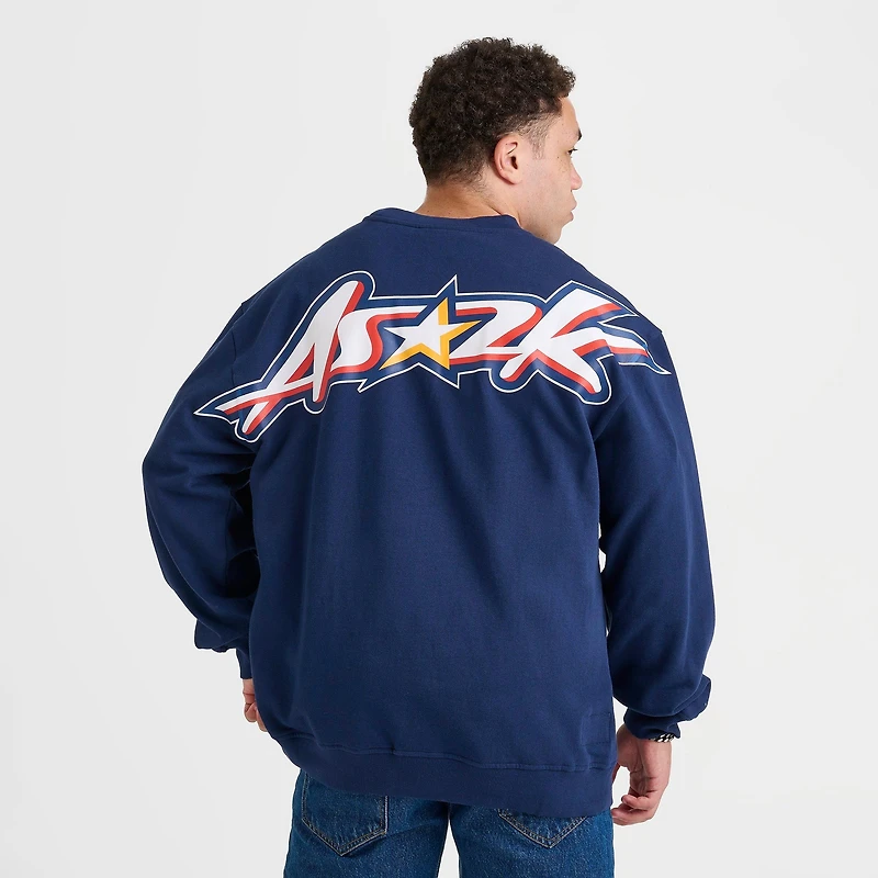 Men's Mitchell & Ness 2000 NBA All-Star There Back Fleece Crewneck Sweatshirt