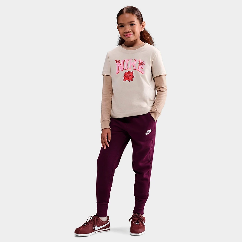 Girls' Big Kids' Nike Sportswear Club Fleece High-Waisted Fitted Jogger Pants