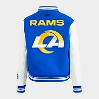 Women's Pro Standard Los Angeles Rams NFL Mashup Rib Wool Varsity Jacket