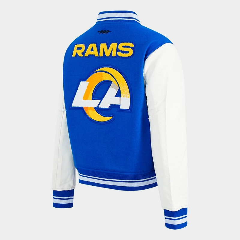 Women's Pro Standard Los Angeles Rams NFL Mashup Rib Wool Varsity Jacket