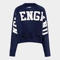 Women's Pro Standard New England Patriots NFL Mashup Rib Cropped Pullover Hoodie
