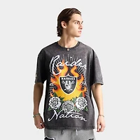 Men's Pro Standard Las Vegas Raiders NFL Fire And Roses Graphic T-Shirt