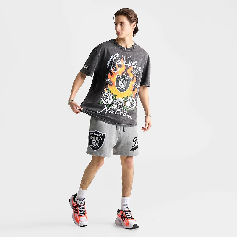 Men's Pro Standard Las Vegas Raiders NFL Fire And Roses Graphic T-Shirt