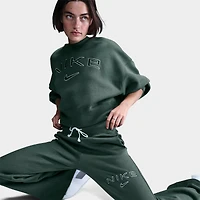Women's Nike Sportswear Phoenix Fleece High-Waisted Wide-Leg Logo Pants