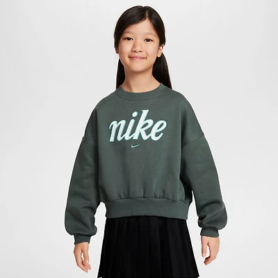 Girls' Big Kids' Nike Sportswear Club Fleece Boxy Crewneck Sweatshirt
